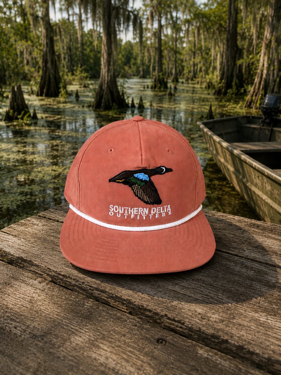 Southern Delta bluewing teal rope hat