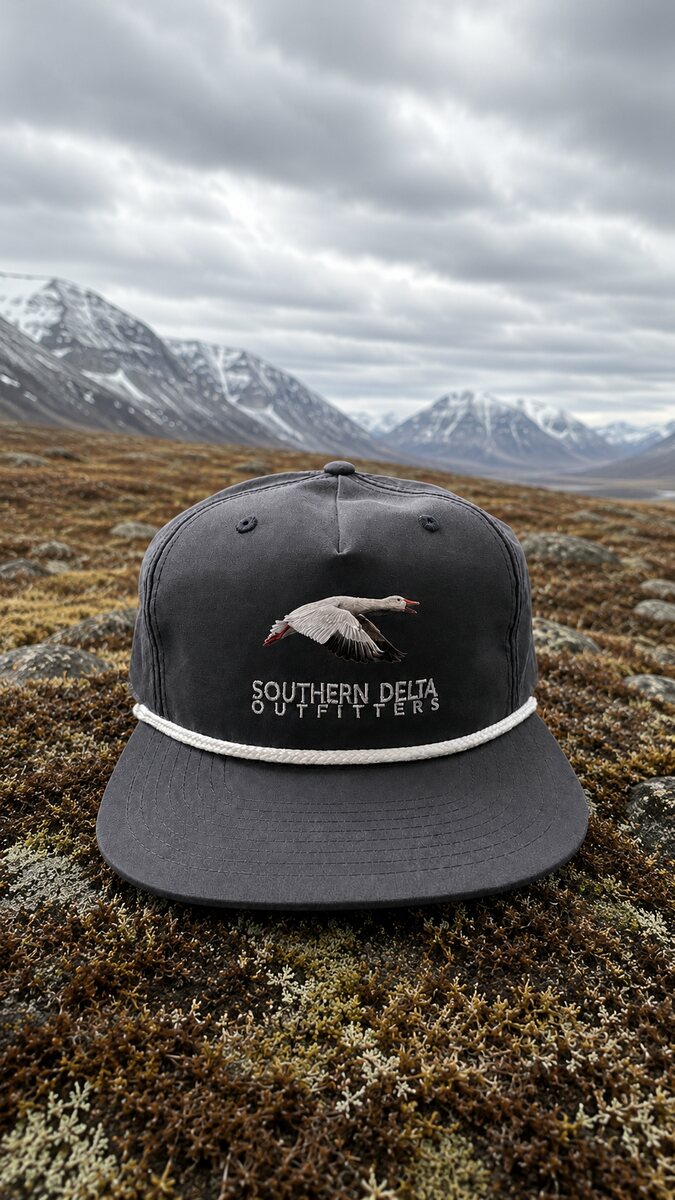Grey and white rope snow goose edition hat